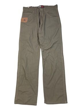 Wrangler Riggs Workwear Mens Pants 34x32 Green Ripstop Technician Relaxed Fit NW